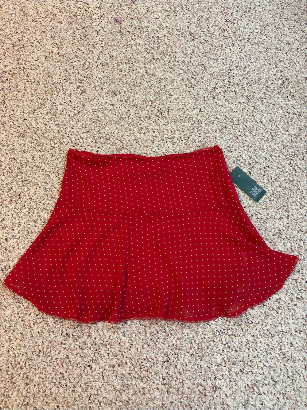 wild fable Red Polka Dot Skater Mini Skirt